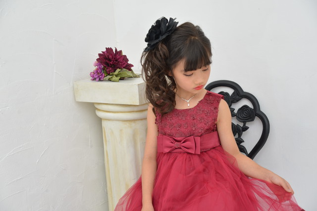 即発送 子供 ドレス 花柄ドレス パーティドレス フォーマルドレス 110 150 子供服elmia