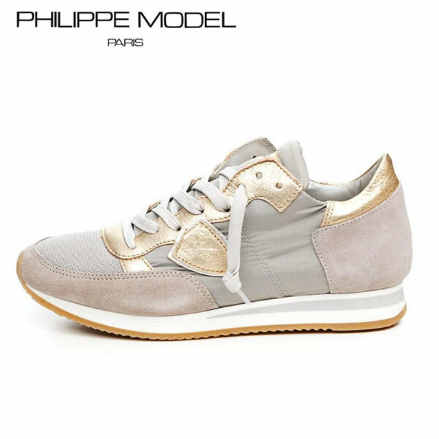 Philippe Model フィリップモデル スニーカー Trld W002 レディース グレーゴールド Brillante ブリランテ