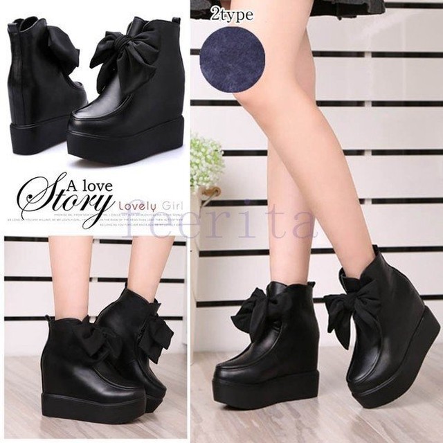 ショートブーツ レディース ヒール10cm ブーツ ブーティー 黒 厚底 美脚 4074 Lagy 韓国ファッション レディース メンズ 通販のお店