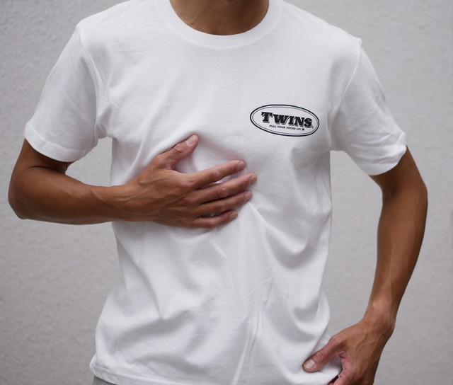 Twins Cotton T Shirt 背中プリント Twins