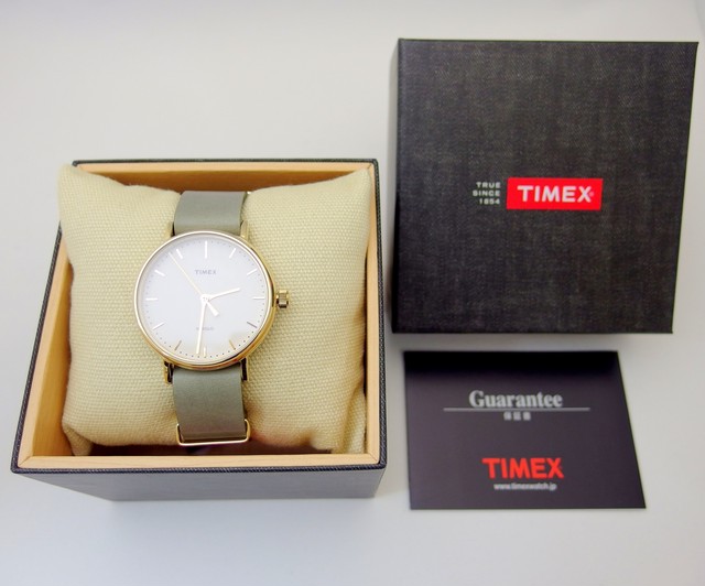 Timex ウィークエンダーフェアフィールド レザーベルト37mm オリーブ 正光堂時計店