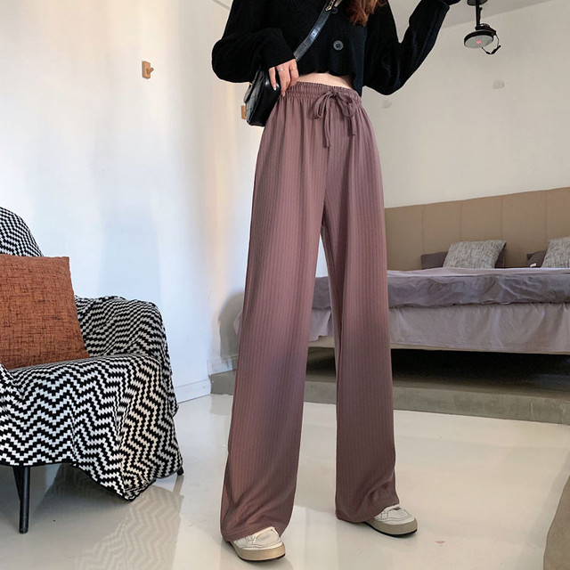 〈Ranking No.7〉リブニットワイドパンツ【lib knit wide pants】
