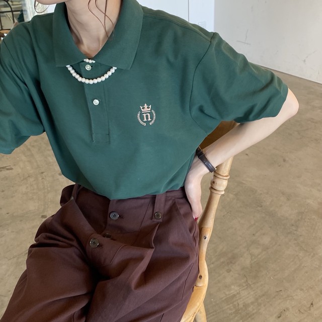 basic polo shirt【green】