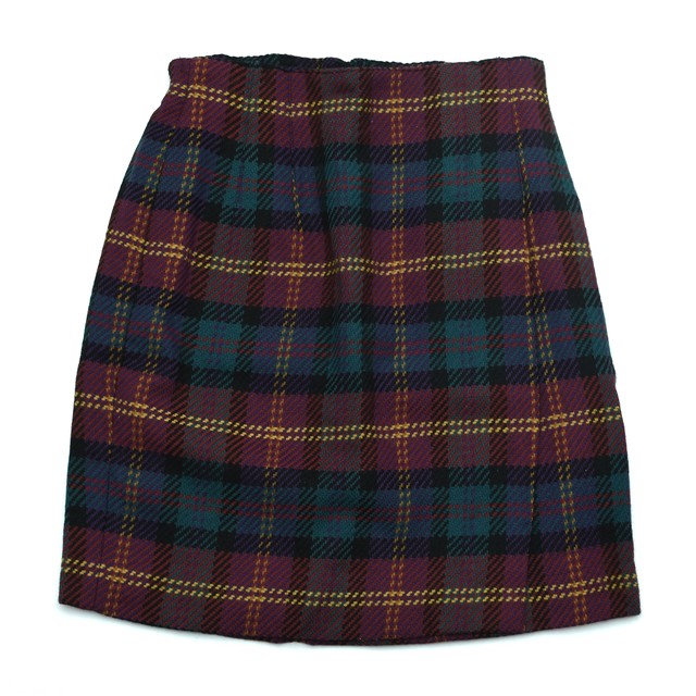 Vintage check wraparound skirt