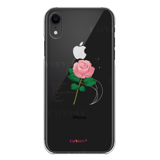 即納 Iphone Xr ハードケース お洒落 花 バラ 透明 大人お洒落 可愛い クリア ケース 誕生花 薔薇 花言葉 付き 人気 花柄 硬い クリアケース スマホケースと雑貨の店 Happy Hit