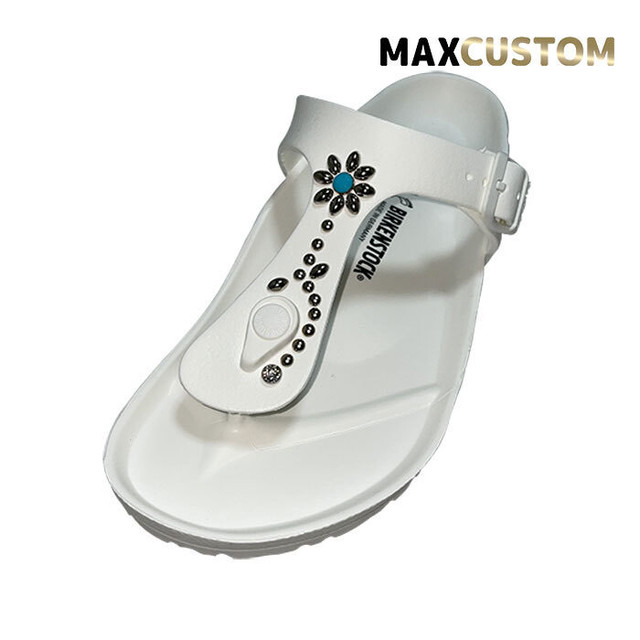 Birkenstock ビルケンシュトック カスタム 白 ホワイト サンダル ギゼ Gizeh Eva メンズ レディース クロックス カスタム専門店 Maxcustom