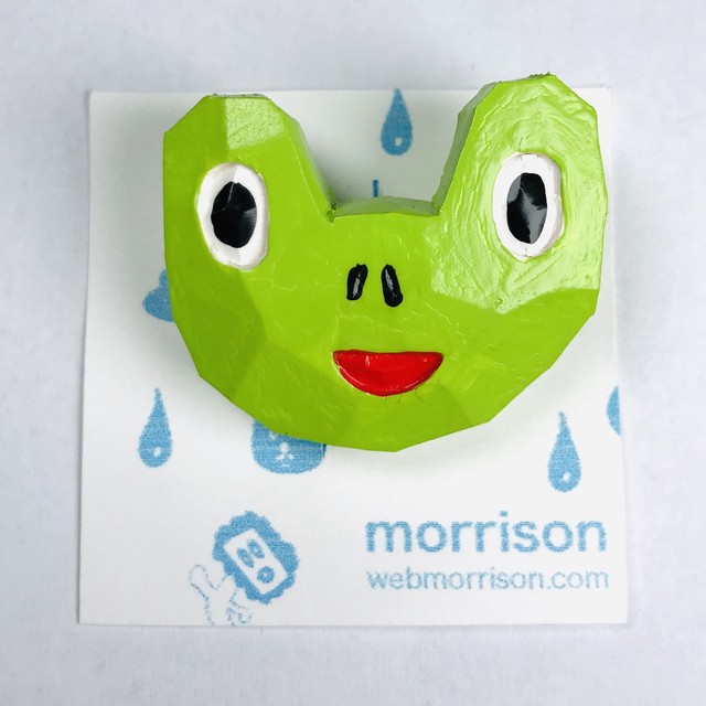 【morrison ムラバヤシケンジ】2.5次元木彫バッチ