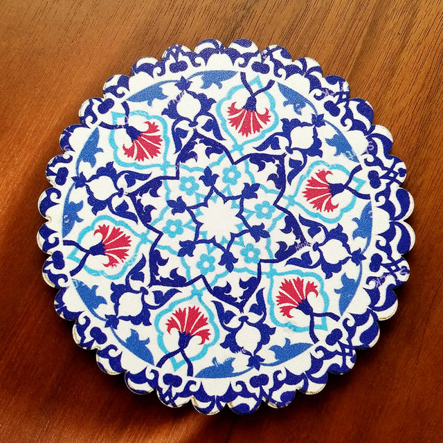 送料無料 イスタンブール コースター セット トルコタイル柄 Mavi Marti マーヴィマルトゥ