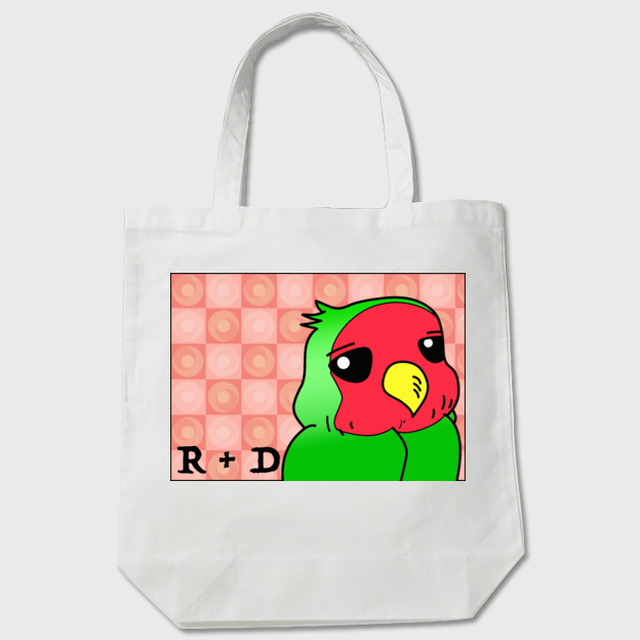 Newコザクラインコa4判プリント トートバッグ ホワイト ベージュ 送料無料 Radiant Dear