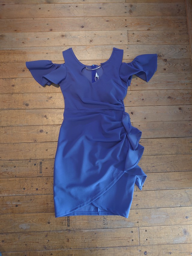 Love Rich ワンピース F サイドフリル オープンショルダー デコルテプレート キャバドレス Dressdore ドレスドレ キャバドレス専門