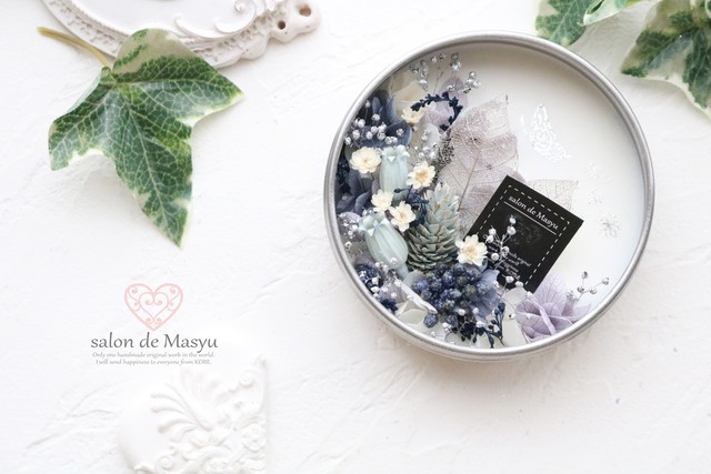 フレグランスワックス缶 箔模様入り No 9 Salon De Masyu