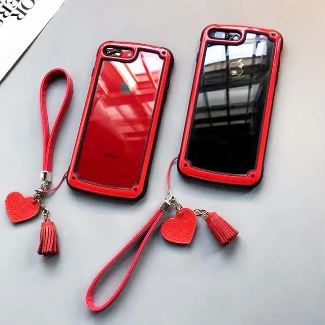 黒白赤枠クリア Iphoneケース M0909 33 Chubbym