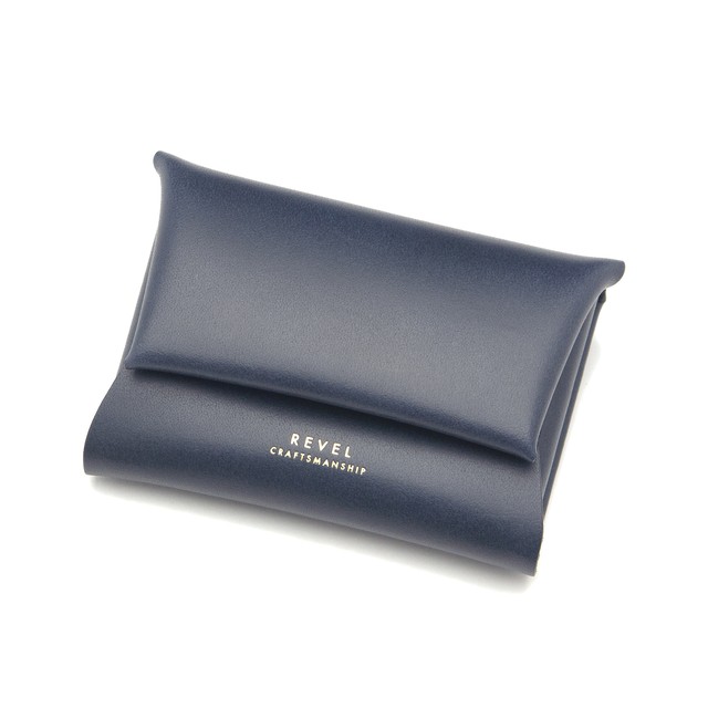 折革ミニ財布 - S.WALLET ネイビー