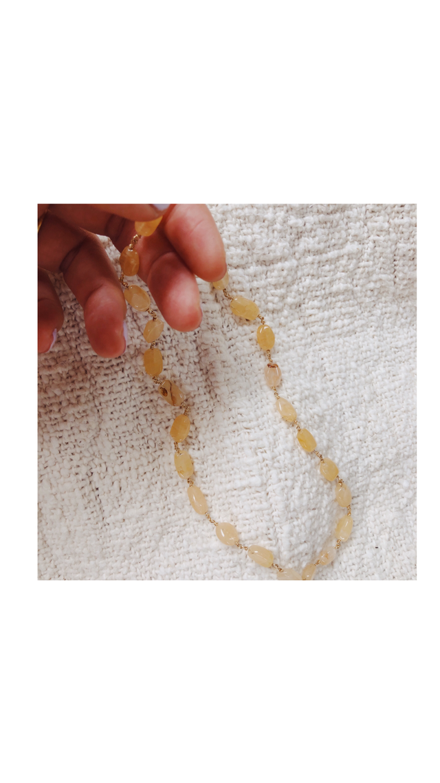 Yellow Jade Necklace イエロージェイドネックレス