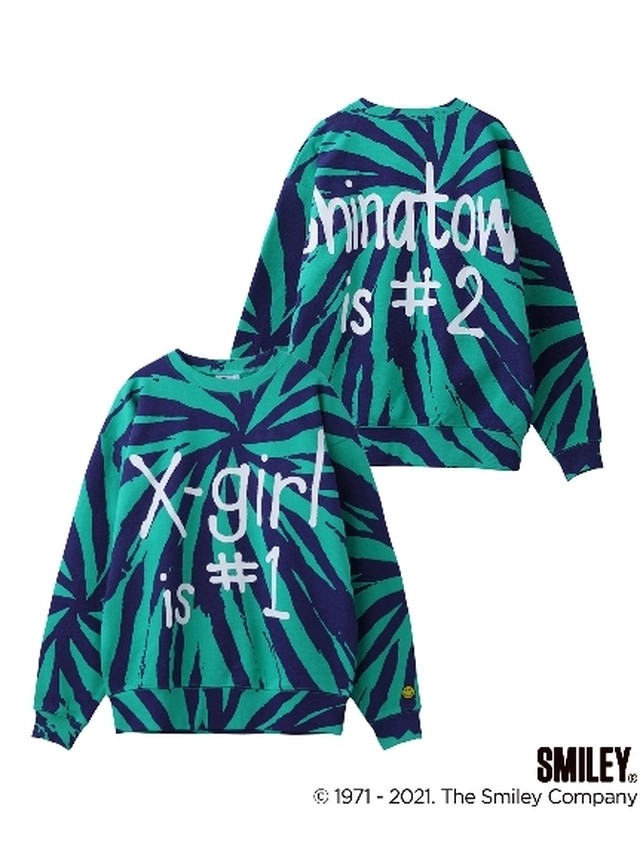 X Girl X Girl Chinatown Market Smiley R Sweat Top チャイナタウンマーケット コラボ スウェット トレーナー Xgirl Xg エックスガール Inception