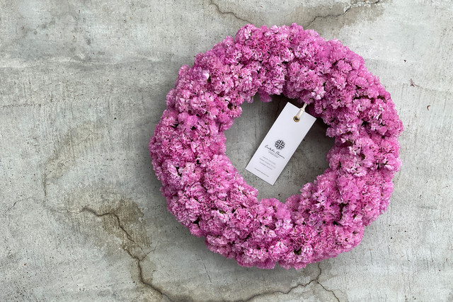 Statice Wreath Pink 02 | スターチスリース
