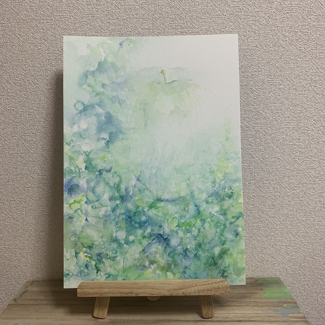 抽象画アート No 27 透明水彩 B4サイズ Kasui Artwork