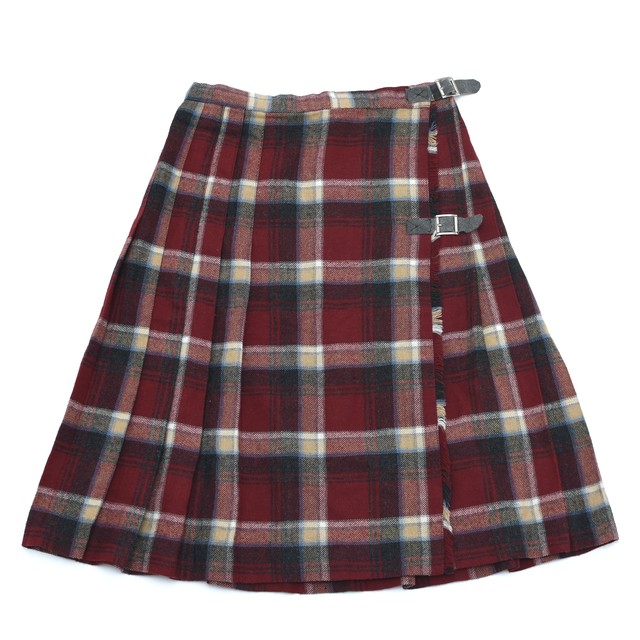 Vintage check wraparound skirt