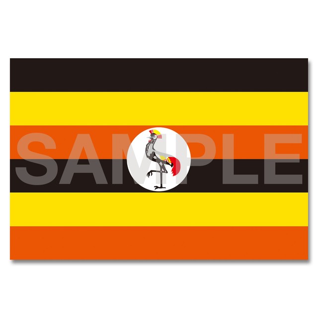 世界の国旗ポストカード アフリカ ウガンダ共和国 Flags Of The World Post Card Africa Republic Of Uganda Flags