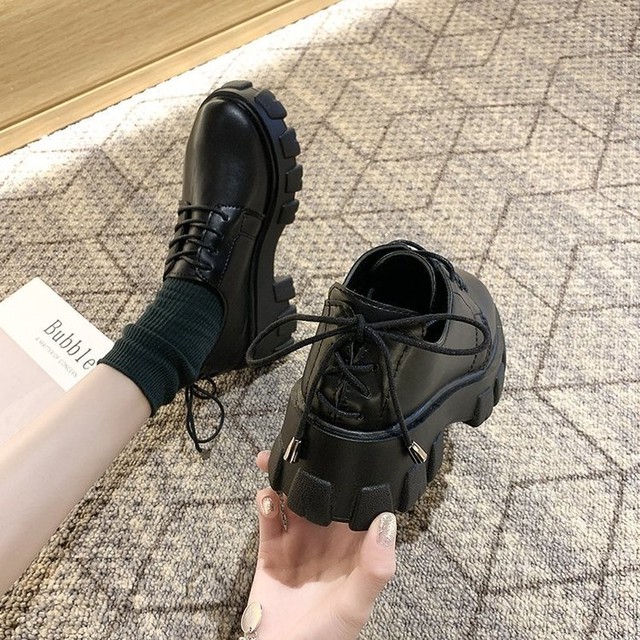 バックリボン厚底シューズ【back ribbon platform shoes】