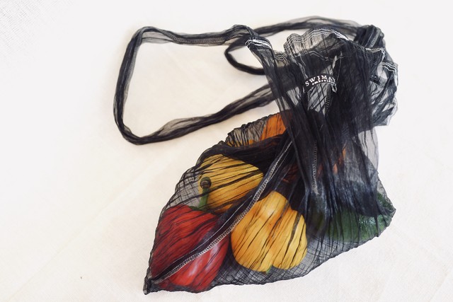 【ToteBag】ギャザーオーガンジー/black.