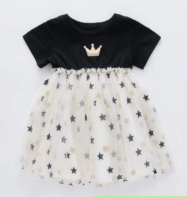 星柄ワンピース 韓国プチプラキッズ服セレクトショップ