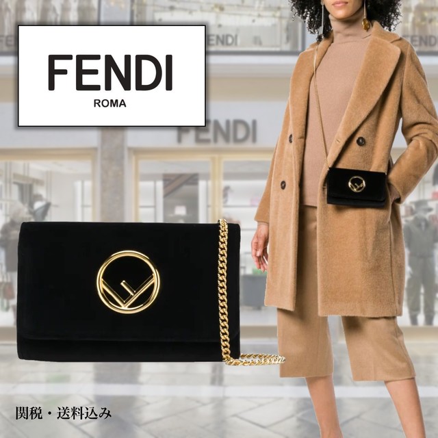 Fendi フェンディ チェーンウォレット ミニバッグ バッグ お財布バッグ ブラック ロゴ F ブランド チェーンバッグ フェンディ レディース 8bs012a3v6 F0kur スモールバッグ Moominjane