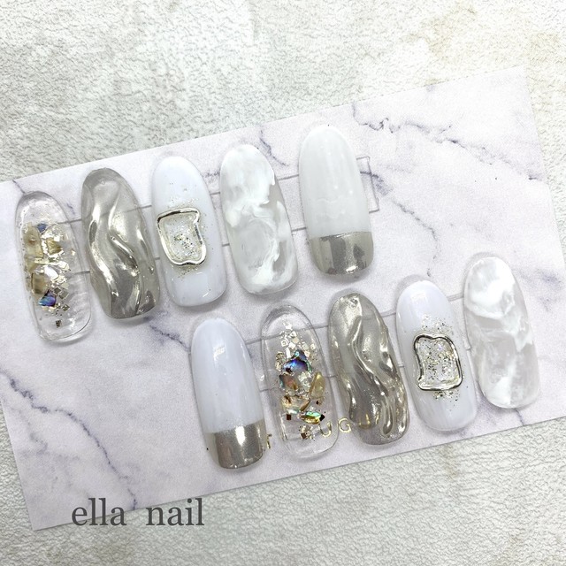 ネイルチップ ホワイト ネイルチップ Ellanails