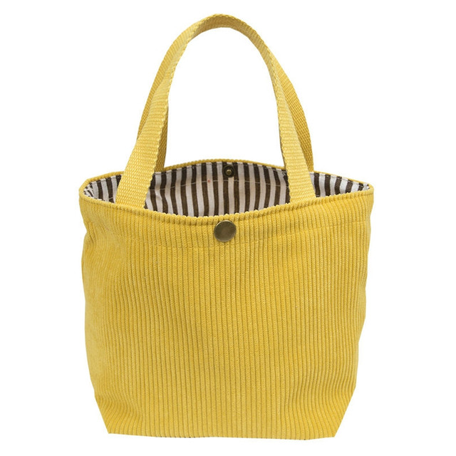 コーデュロイ ミニトートバッグ レディース 小さめ サブバッグ エコバック ショッピングバッグ コンパクト ミニバッグ ハンドバッグ 可愛い スクエア 軽量バック 携帯 春 Officewalaa オフィスワラア レディースファッション スタイル