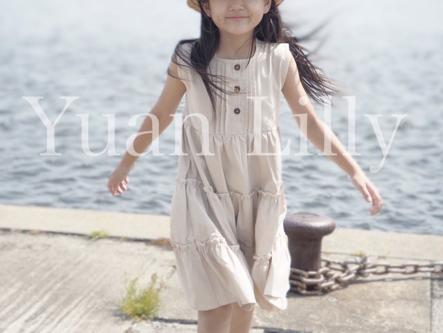 値下げ 大人気 韓国子供服 ワンピース カジュアル キッズワンピース 夏コーデ 100 130女の子 Yuan Lilly