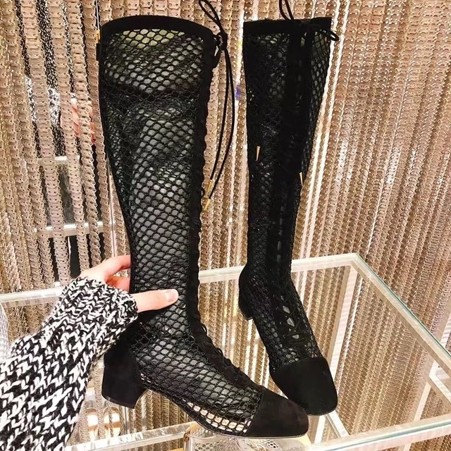 total mesh long shoes