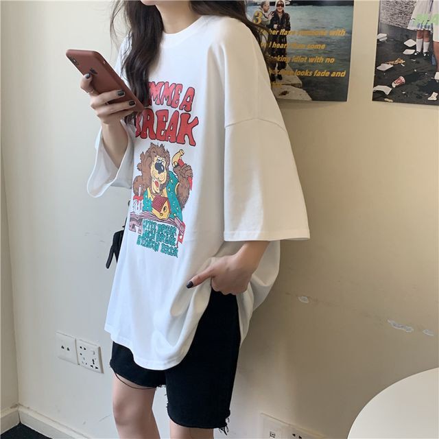 レディース トップス 夏 半袖 Tシャツ カットソー プリントtシャツ メンズライク ロック シンプル デイリー ガーリー 大人ガーリー カジュアル 大人カジュアル 夏 春 Uki Uki