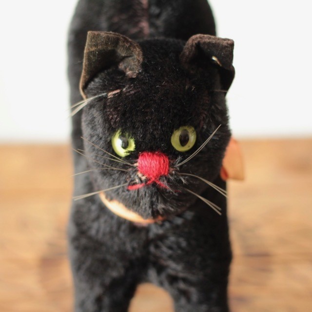 アンティークシュタイフ 黒猫 トムキャット Black Tom Cat 22cm | .usagi