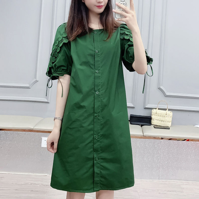 全３色 ワンピース 袖コンシャス 半袖 膝丈 Iライン 無地 お出かけ デート 女子会 Arroser