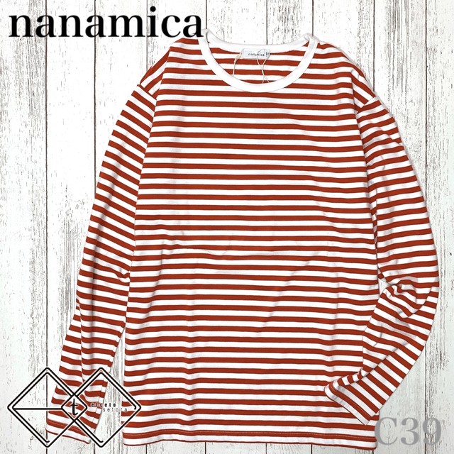 Nanamica 長袖 ロンt ロング Tシャツ カットソー ボーダー クールマックス 赤白 M 定価9 350円 Suhs851 C39 Etc