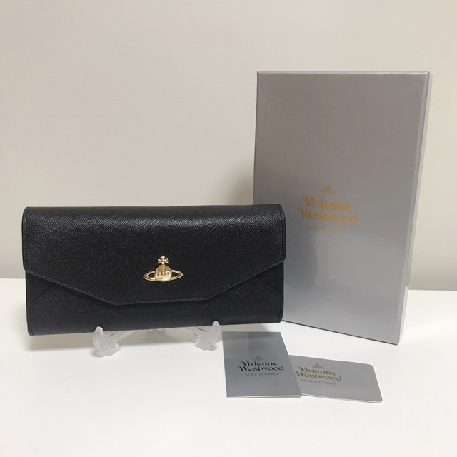 ヴィヴィアンウエストウッド 未使用 高級オールレザー長財布 メンズ レディース 黒 Aspiration01