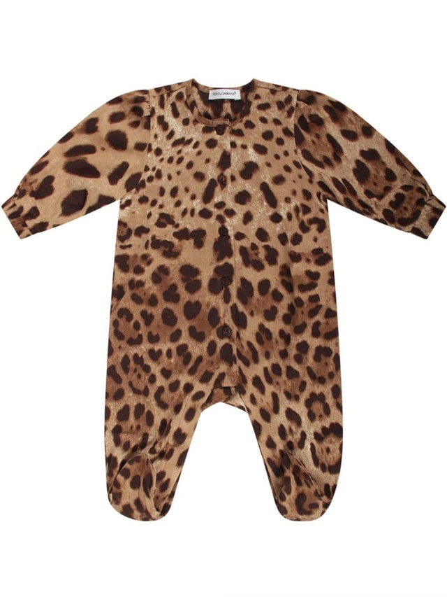 ドルチェ ガッバーナ ブラウンベビーキッズベビーグロウアニマルプリント Conjuenfant