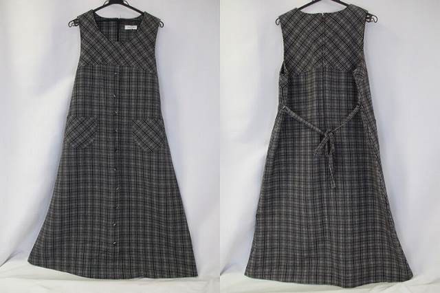 Frou Frou マキシ丈 マタニティワンピース 黒 白チェック柄 11tサイズ 着丈約112 古着 レディース Fc 7 レコード 古着他 買取販売のお店 リトルタフ