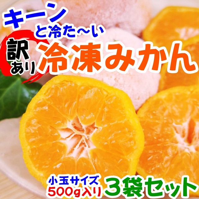 訳あり冷凍みかん500g入り×3袋