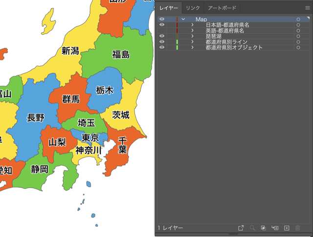 日本全図 都道府県 形状 イラストレータデータ Eps 日本語 英語表記 地図素材をダウンロードにて販売するお店 今八商店