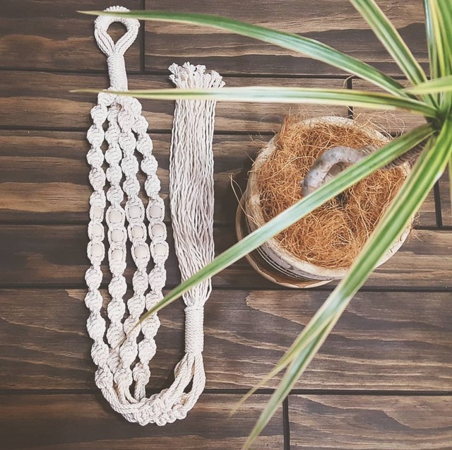 Macrame Interior マクラメハンギング Cotton Monanju