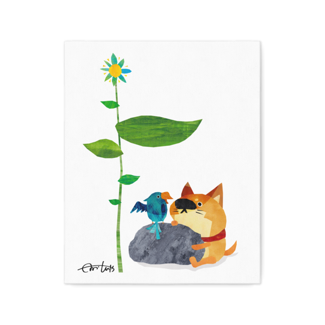 キャンバスイラスト 複製画 F3 送料無料 商品no 0109 Orange Garden