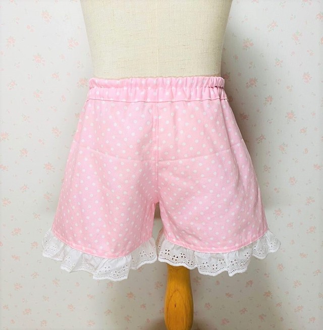 キッズ ショートパンツ 女の子 子供 可愛い リボン ドット Marumarumaru