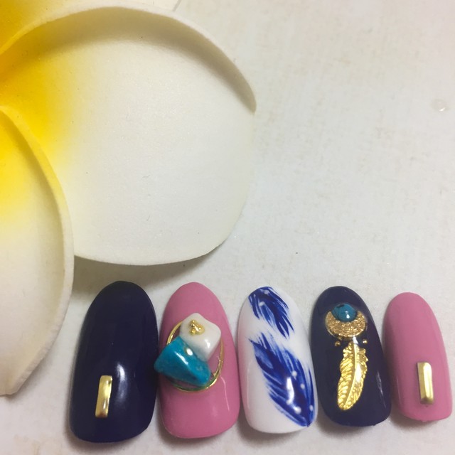 リーフ柄ネイル Nail S