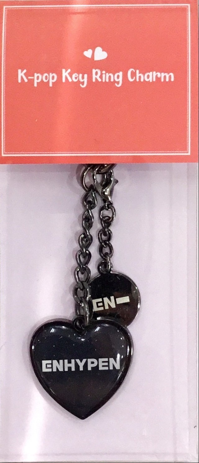 Enhypen ハートキーリングチャーム キーホルダー キラキラ韓流商店
