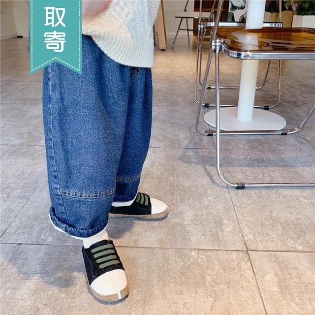 デニムパンツ ジーンズ ズボン 裏起毛 通常 もこもこ 男の子 女の子 可愛い ロールアップ シンプル カジュアル 子供服 小学生 キッズ ベビー プチプラ 取寄 発送目安14 21日営業日 Laff Store For Baby Kids ベビー キッズ 子供服 ショップ情報 配送