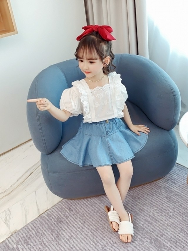 子供服 女の子 セットアップ キッズ かわいい レースフリル プルオーバーシャツ デニムスカート 2点セット 韓国 キッズ 大きいサイズ 春夏 新作 春服 夏服 Sale 子供服 女の子 セットアップ Leaflower 001 リーフラワー レディースファッション専門店 子供服 女の子 セットアップ キッズ かわいい レースフリル プルオーバーシャツ デニムスカート 2点セット 韓国 キッズ 大きいサイズ 春夏 新作 春服 夏服 Sale 子供服 女の子 セットアップ Leaflower 001 リーフラワー レディースファッション専門店