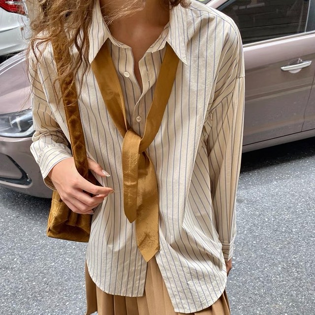 brown stripe shirt