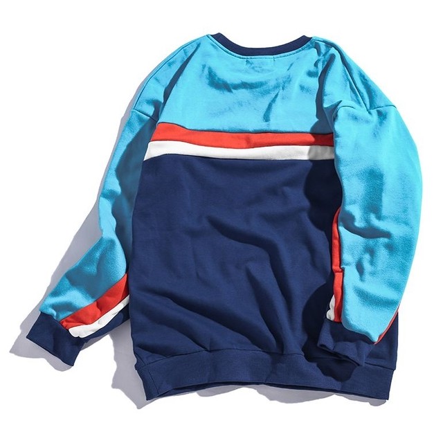配色 トレーナー レトロ ラウンドネック オーバーサイズ スウェット カラー切り替え スポーティー カジュアル メンズ 取寄 発送目安14 21日営業日 Laff Store For Men メンズ ファッション 10代 代 30代 40代 シャツ サンダル パンツ