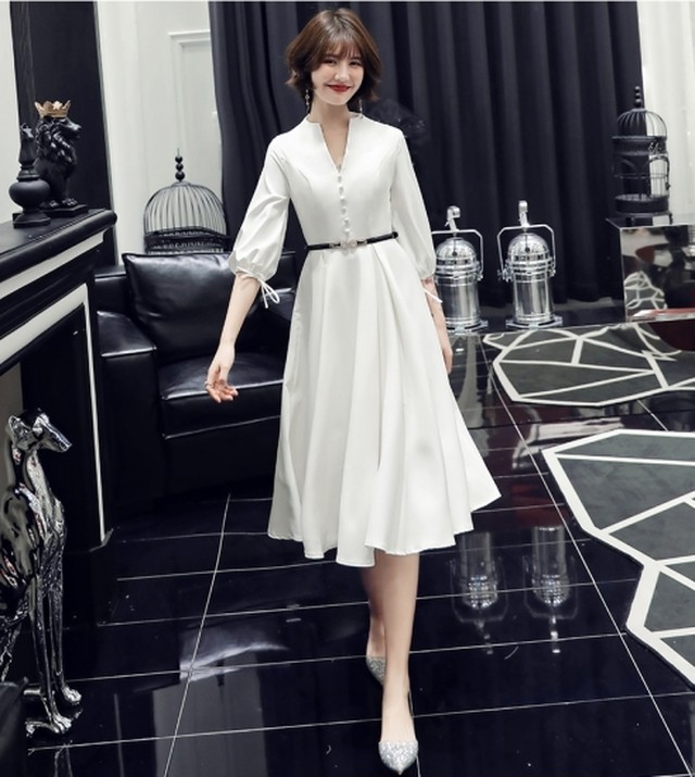 ビル モードリン 機転 白 ワンピース フレア Kentaja Org